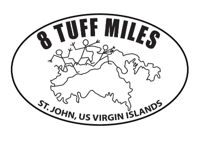 8 Tuff Miles runners climbing Centerline Road on St. John