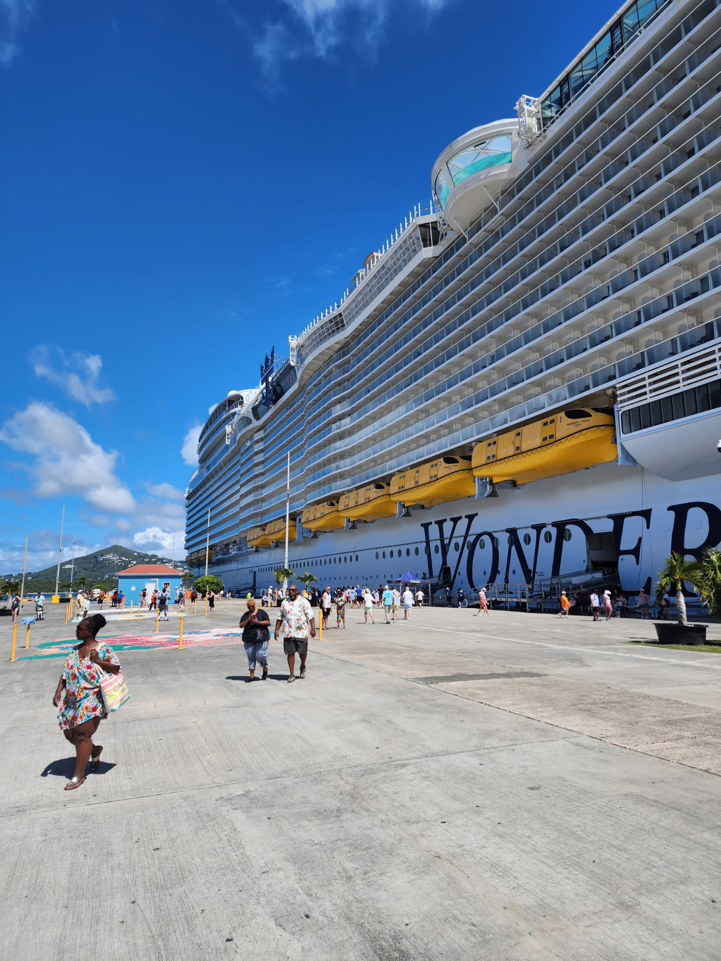 Cruise ships docked at Havensight and Crown Bay in St. Thomas