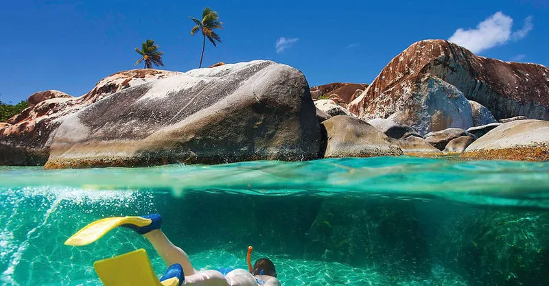 The Baths granite boulders and turquoise waters at Virgin Gorda