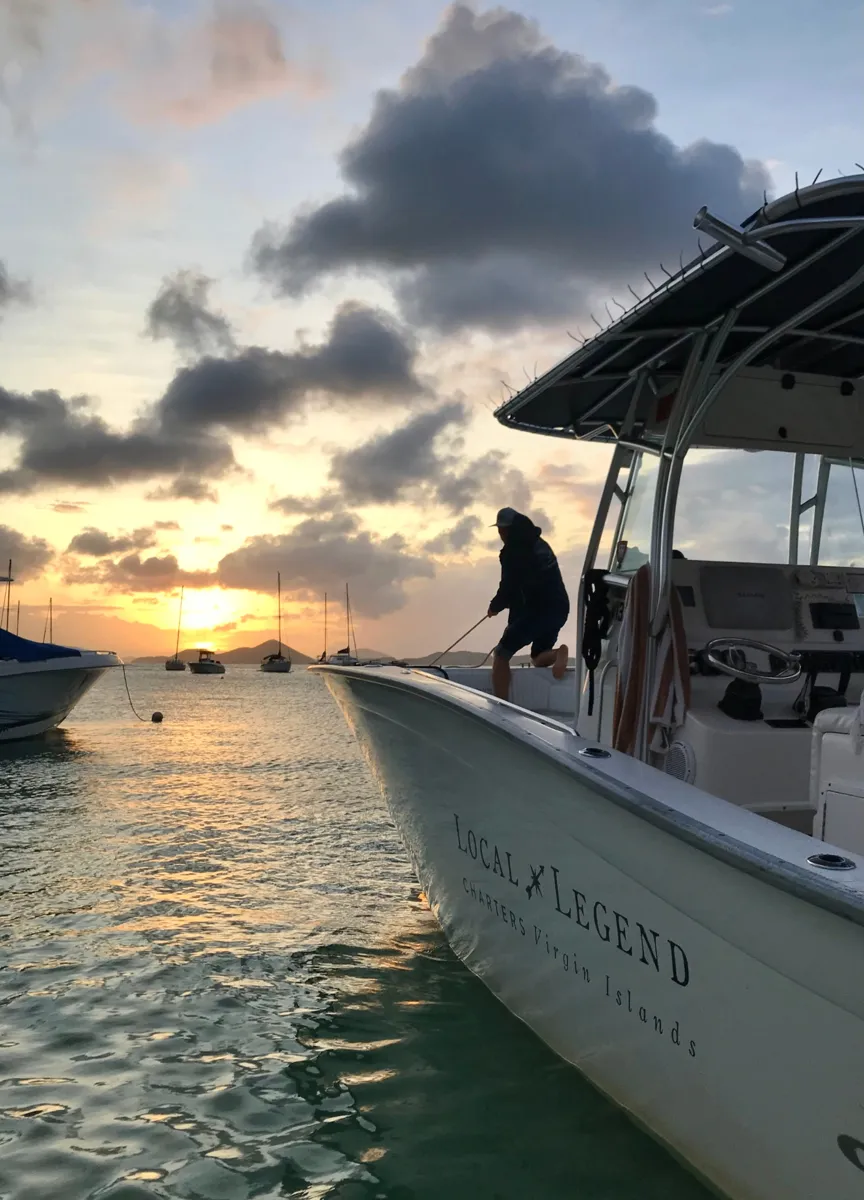 Private USVI Sunset Cruise on a Cape Horn Center Console - Private Charters charter departing from Estate Bovoni, St. Thomas, US Virgin Islands | 1.5 Hours, up to 12 guests