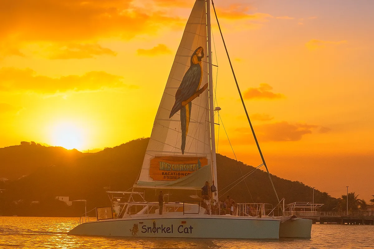 St. Thomas Sunset Sail with Open Bar & Appetizers - Per-Person Adventures charter departing from Margaritaville Resort, St. Thomas, US Virgin Islands | 2 Hours, up to 45 guests